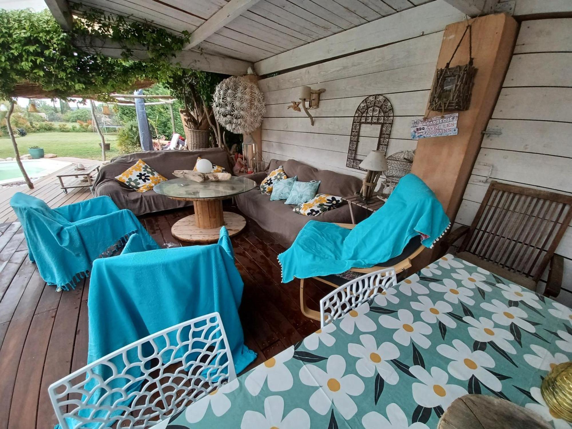 Maison Climatisee En Campagne, Piscine, Spa, Terrasses Couvertes Grand Jardin Ombrage