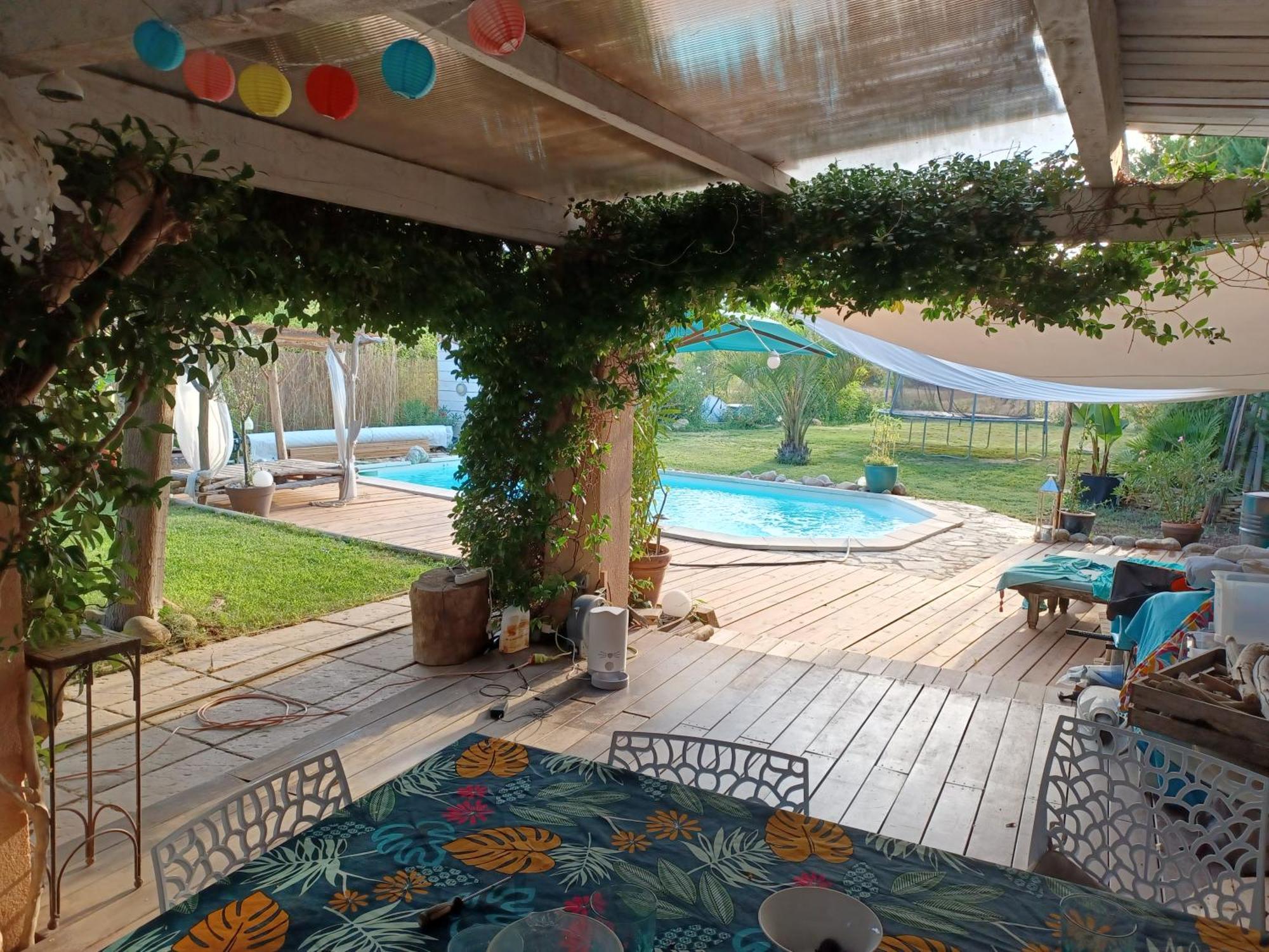 Maison Climatisee En Campagne, Piscine, Spa, Terrasses Couvertes Grand Jardin Ombrage Villa